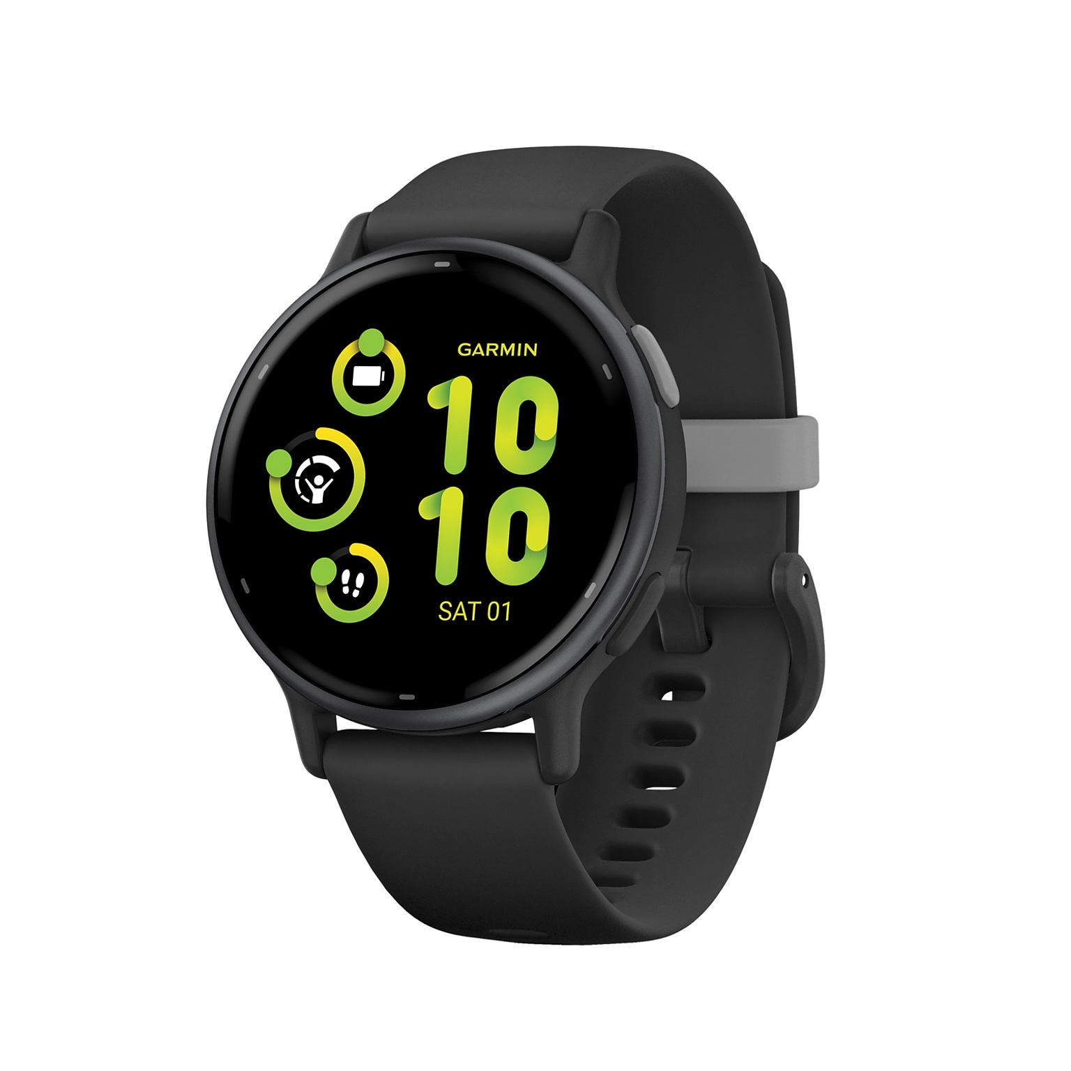 Garmin vívoactive 5 Smartwatch, GPS, 42.2mm, Black Silicone Band (010-02862-10)