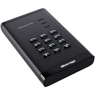 iStorage diskAshur PRO3 1TB 2.5" USB 3.2 Gen 1 Encrypted Portable External Solid State Drive (IS-DAP3-256-SSD-1000)