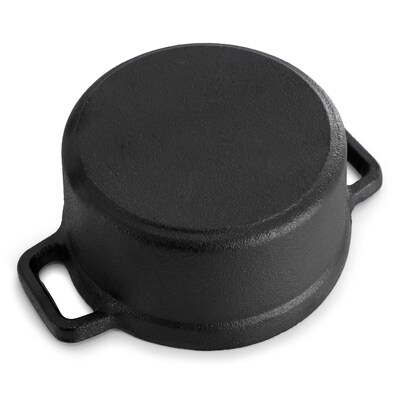 MegaChef Cast Iron 8 Oz. Mini Dutch Oven, Black (935122091M)