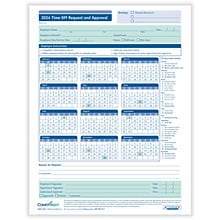 ComplyRight 2024 Time Off Request and Approval Calendar, Pack of 50 (A0037)