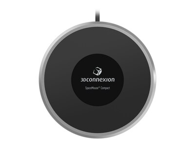 3Dconnexion SpaceMouse Compact Ambidextrous USB Mouse, Black/Silver (3DX-700059)