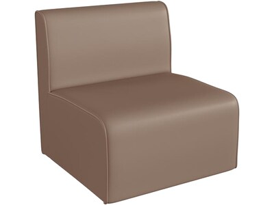 Flash Furniture Bright Beginnings Vinyl Classroom Modular 1-Seater Sofa, Brown (MK-KE15693-GG)