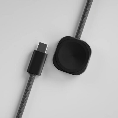PEEL Magnetic Wireless to USB-C Charging Cable or Apple Watch, 3W, 3.3 ft., Black (PC5B-AW)