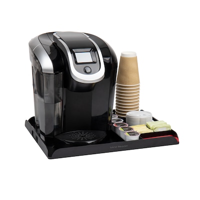 Mind Reader Anchor Collection 7-Compartment Plastic Coffee Organizer Tray, Black (KEUTRAY-BLK)