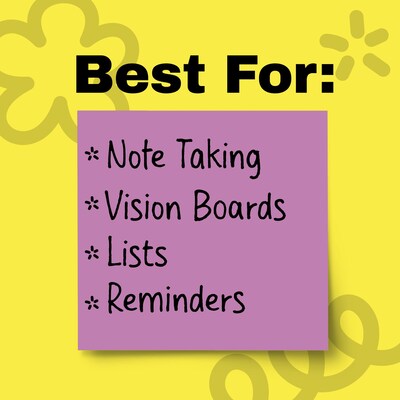 Post-it Super Sticky Notes, 4" x 6", Neon Fizz Collection, Lined, 90 Sheet/Pad, 3 Pads/Pack (6603SSUC)
