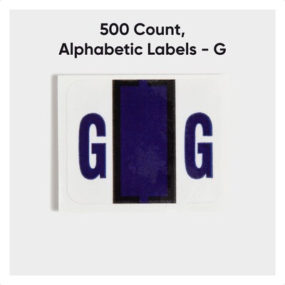 Smead BCCR Labels File Folder Label, G, Violet, 500 Labels/Pack (67077)