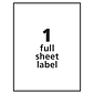 Avery TrueBlock Inkjet Shipping Labels, 8-1/2" x 11", White, 1 Labels/Sheet, 25 Sheets/Pack (8165)