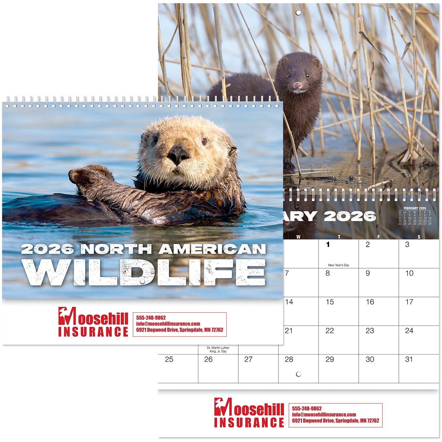 Custom North America Wildlife Spiral Wall Calendar