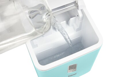 Igloo Automatic Self-Cleaning 26-Pound Ice Maker, Aqua (IGLICEBSC26AQ)