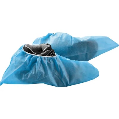 Global Industrial™ Skid Resistant Disposable Shoe Covers, Size 12-15, Blue, 150 Pairs/Case (708198BBL)