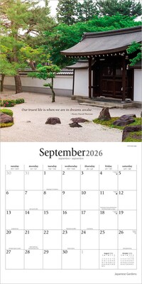 2026 Brush Dance Japanese Gardens 12" x 12" Monthly Wall Calendar (9798330706532)