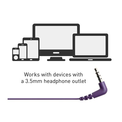 Panasonic ErgoFit Earbuds with Microphone & Neodymium Drivers, Metallic Purple (RP-TCM125)