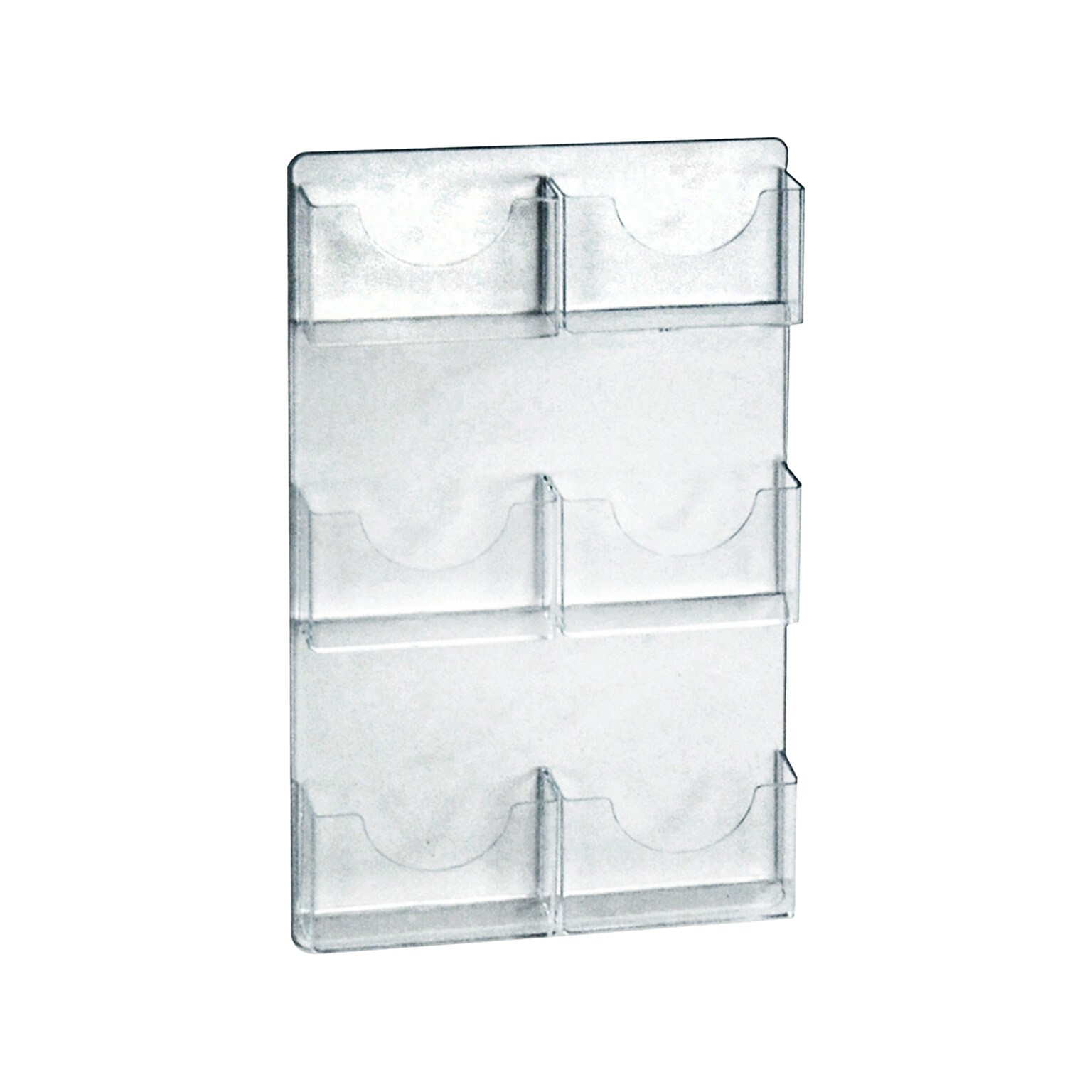 Azar Brochure Holder, 23.5 x 13, Vertical, Wall Mounted, Clear Acrylic, 2/Pack (252091)
