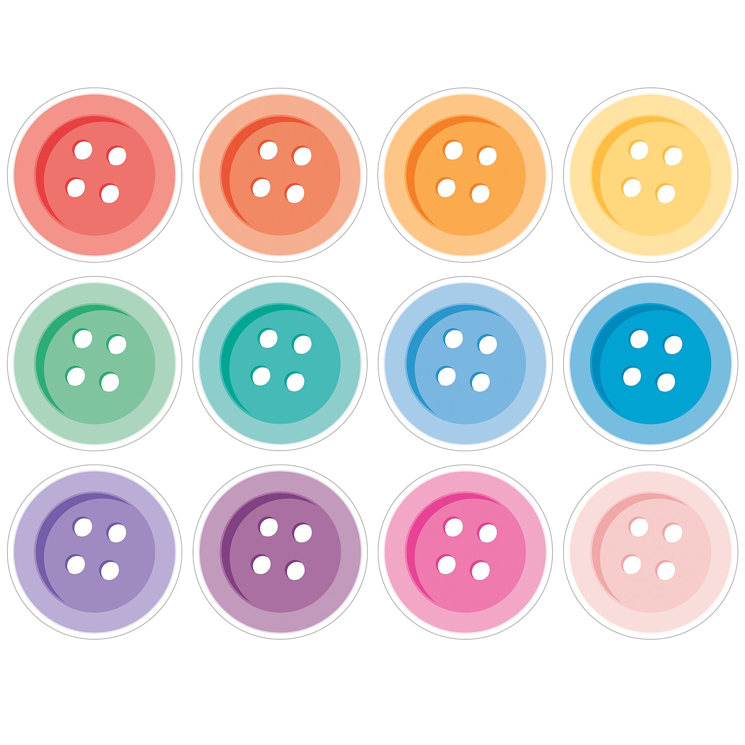 Carson Dellosa Crafty and Cool Colorful Buttons Bulletin Board Decorations, 36/Pack (120659)