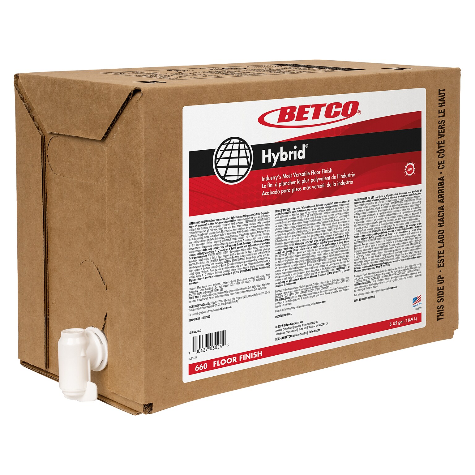 Betco Hybrid Floor Finish, 5 Gal. (660B500)