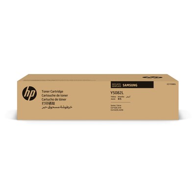 HP Y5082L Yellow Toner Cartridge for Samsung CLT-Y5082L (SU532), Samsung-branded printer supplies ar