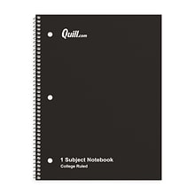 Quill Brand® 1-Subject Notebook, 8 x 10.5, College Ruled, 70 Sheets, Black (TR27499)