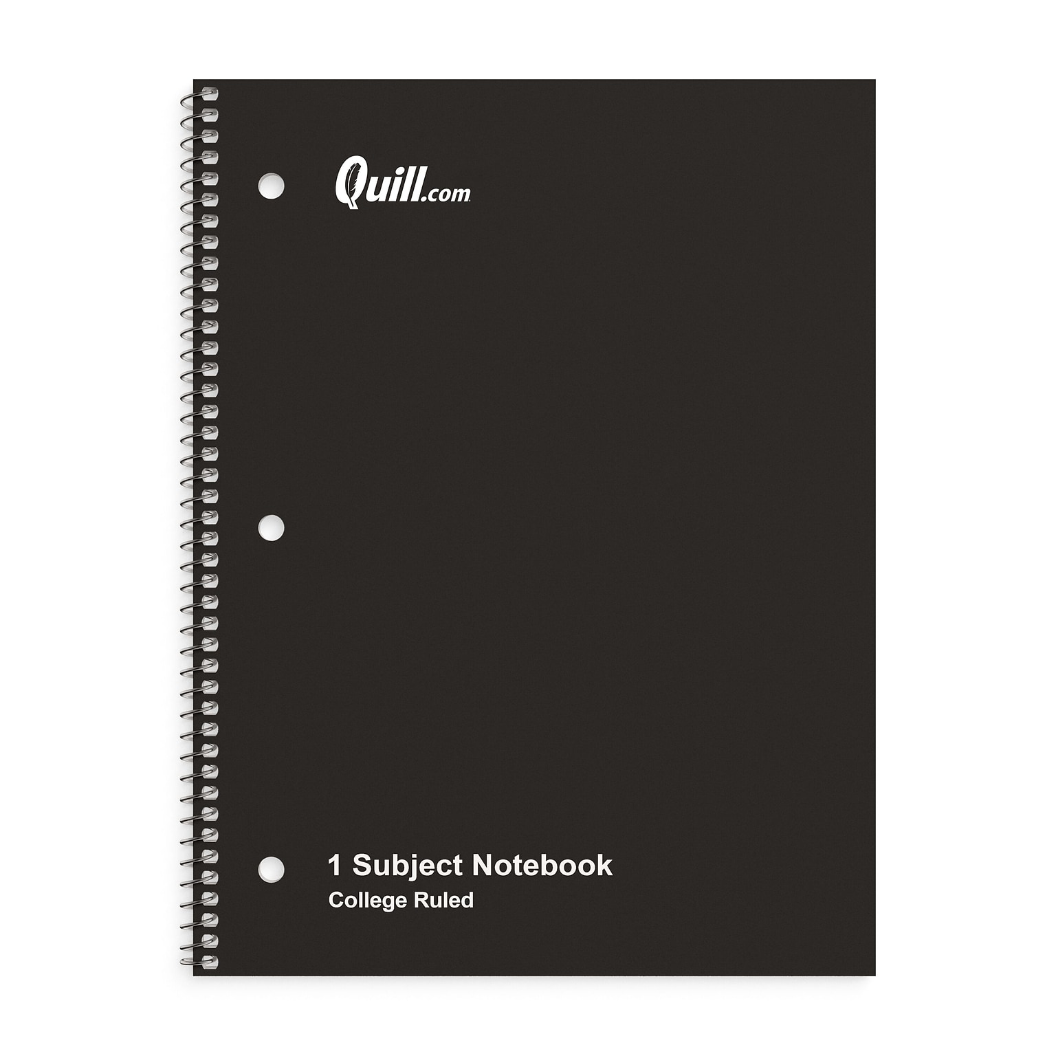 Quill Brand® 1-Subject Notebook, 8 x 10.5, College Ruled, 70 Sheets, Black (TR27499)