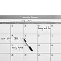 Staples 24 x 36 Monthly Dry-Erase Wall Calendar, Undated, Reversible, White/Gray (ST60365-23)