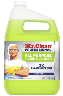 Mr. Clean Professional Liquid Concentrate All Purpose Floor Cleaner, Lemon Scent, 1 Gallon, 3/Carton