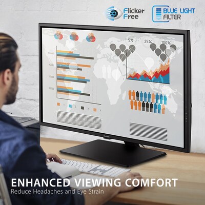 ViewSonic 43" 4K Ultra HD 60 Hz LED Monitor, Black (VX4381-4K)