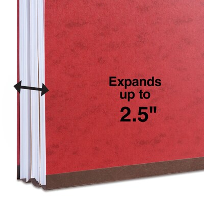 Staples Moisture Resistant Classification Folder, 2-Dividers, 2.5" Expansion, Letter Size, Dark Red, 10/Box (ST614622-CC)