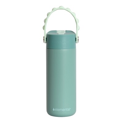 Elemental Core Pop Stainless Steel Double Wall Insulated Water Bottle, 18 oz., Sage (EBC18SG17P)