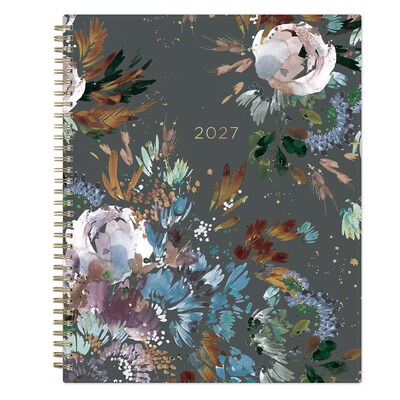 2027 Blue Sky Kelly Ventura Midnight Garden 8.5 x 11 Calendar Year Weekly & Monthly Standard Planner, Plastic Cover