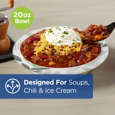Dixie Ultra Pathways Heavy-Weight Paper Bowls, 20 oz., 125/Pack (SX20PATH)