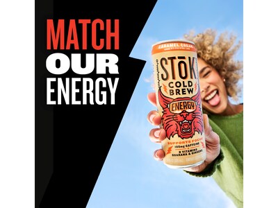 Stok Energy Caramel Cream Cold Brew Coffee, 11 oz., 12 Cans/Carton (196067)