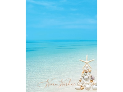 Great Papers Seashell Christmas Holiday Letterhead, Multicolor, 50/Pack (2022014)