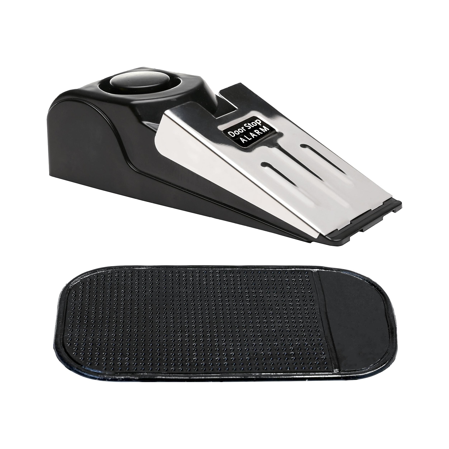 Excello Global Products Stainless Steel Doorstop Alarm, Black/Silver (SPLS-TRVL-0004)