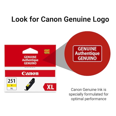 Canon 251XL Yellow High Yield Ink Cartridge (6451B001)
