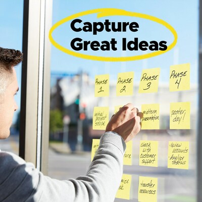 Post-it Super Sticky Pop-up Notes, 3" x 3", Canary Collection, 90 Sheet/Pad, 12 Pads/Pack (R33012SSCY)