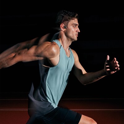 Shokz OpenRun Pro 2 Wireless Bone-Conduction Open-Ear Sport Headphones, Bluetooth, Black (S820-ST-BK-US)