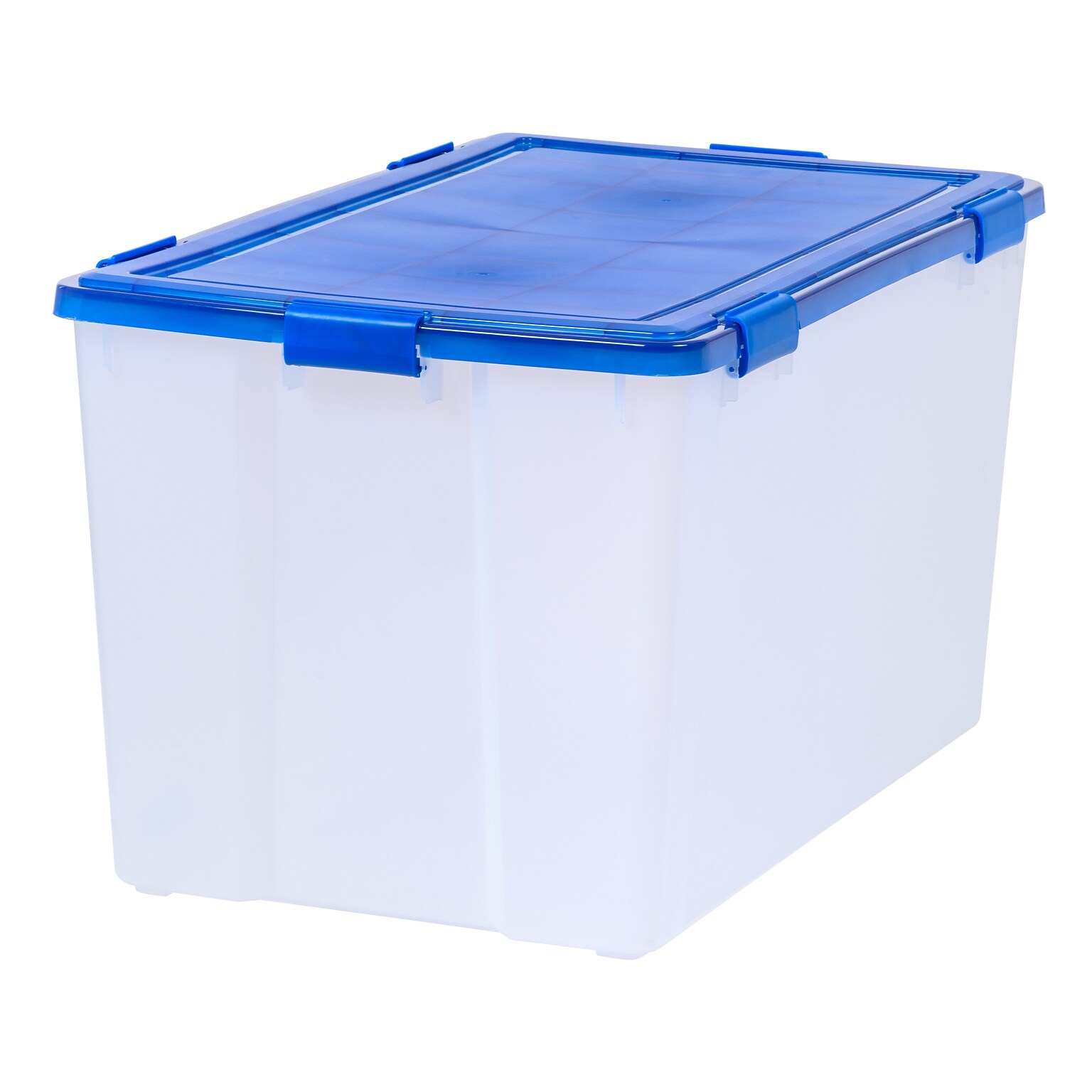 Iris 156 Quart Storage Container with Lid, Plastic, Clear (500190)