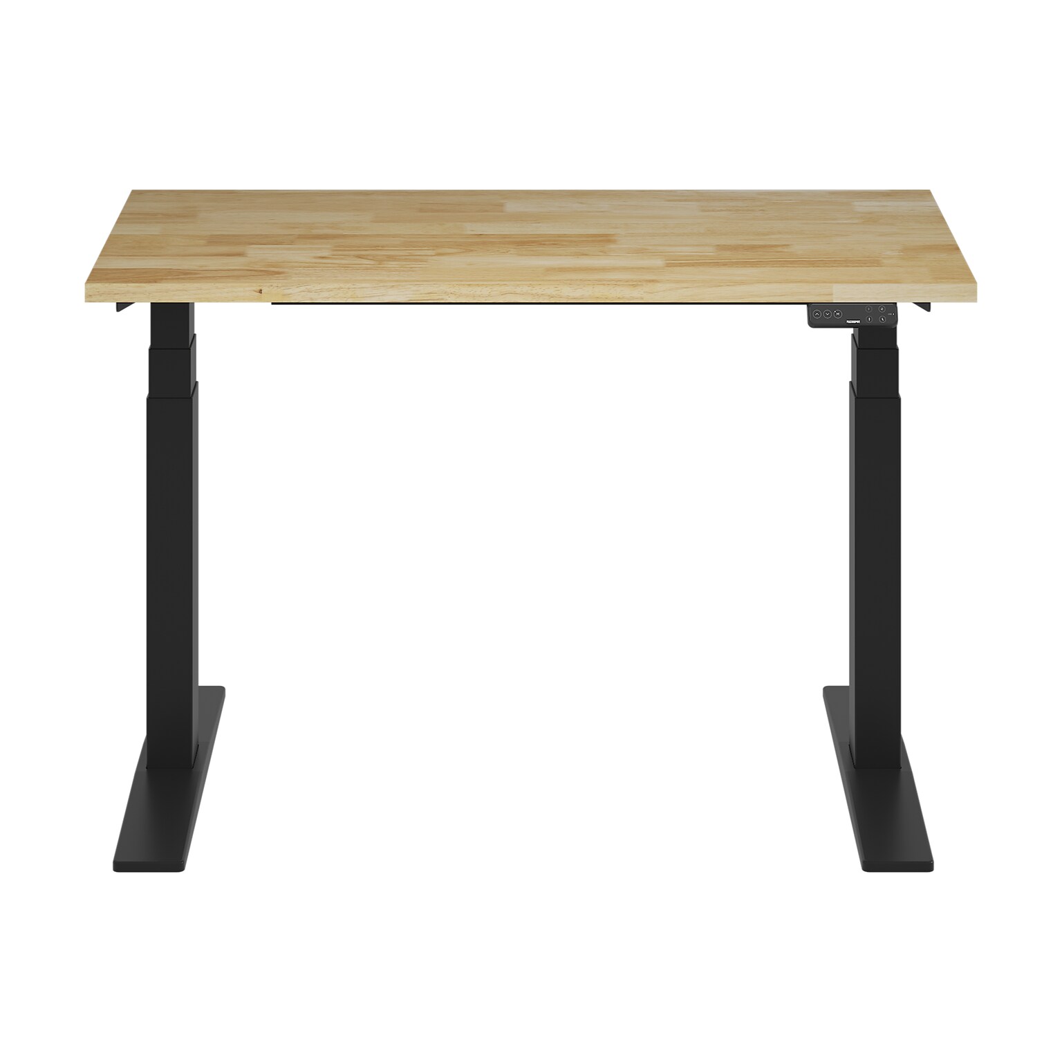FlexiSpot E7COMMERCIAL 48W Electric Height Adjustable Standing Desk, Rubberwood/Black(E7BCOM4824-RW)