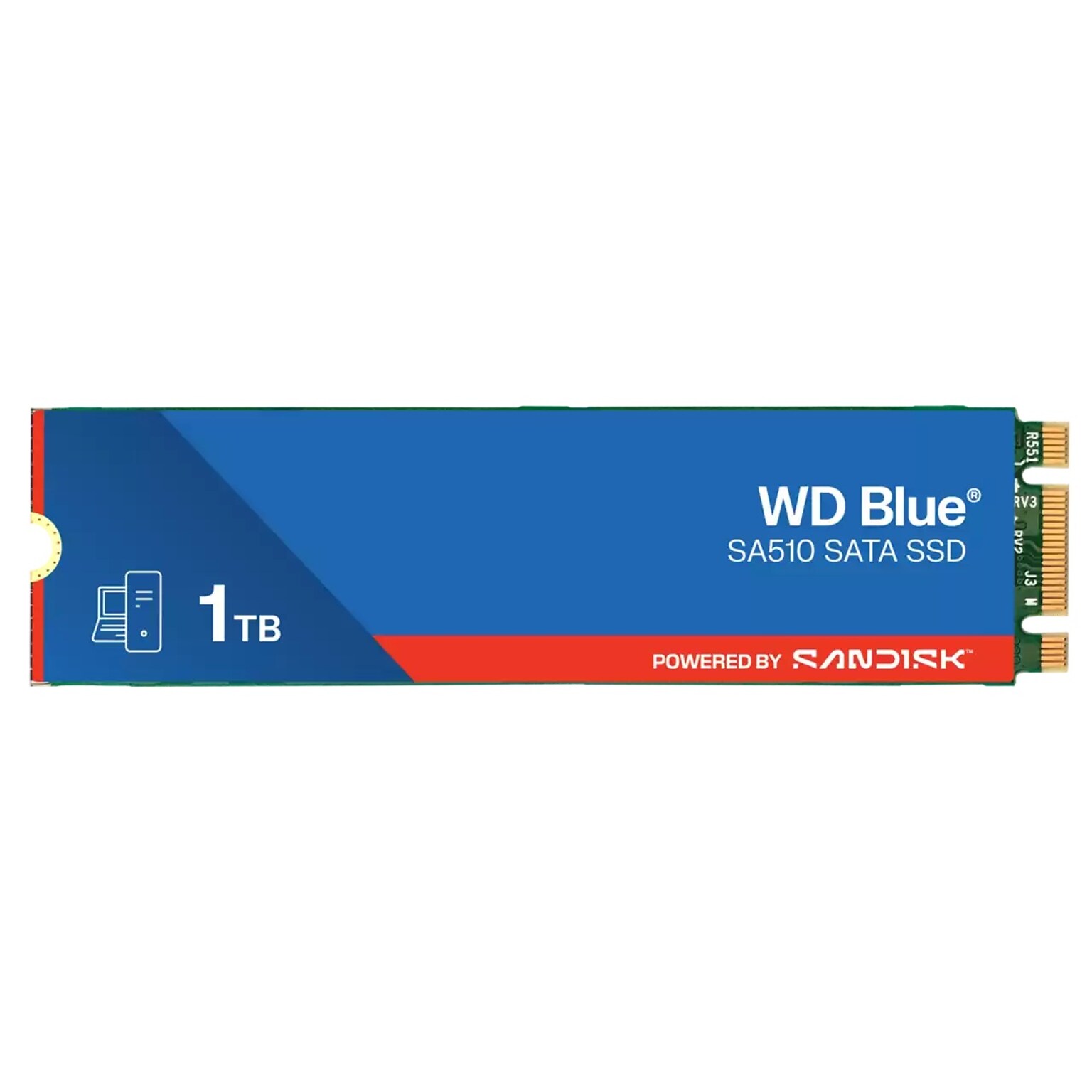 WD Blue SA510 1TB M.2 SATA III Internal Solid State Drive, 3D-NAND (WDS100T3B0B-00AXS0)