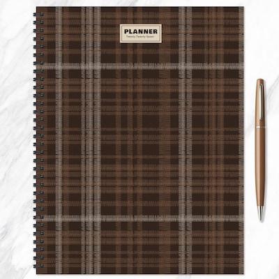 2027 TF Publishing Native Twill 9" x 11"  Weekly & Monthly Standard Planner, Paperboard Cover, Multicolored (27-9702)
