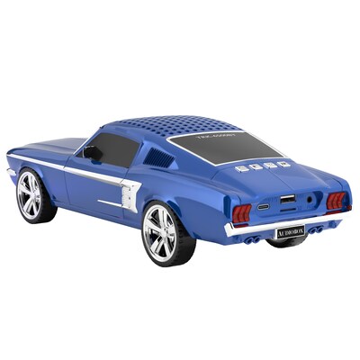 Audiobox Retro Ride Wireless Bluetooth Classic-Muscle-Car Speaker with WaveSync & Lights, Blue (TRK-6500BT)