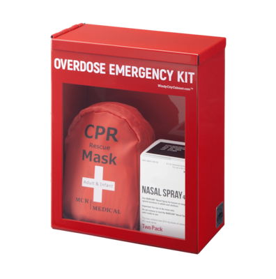 Victor Non-Locking Overdose Cabinet, Red (PB2959)