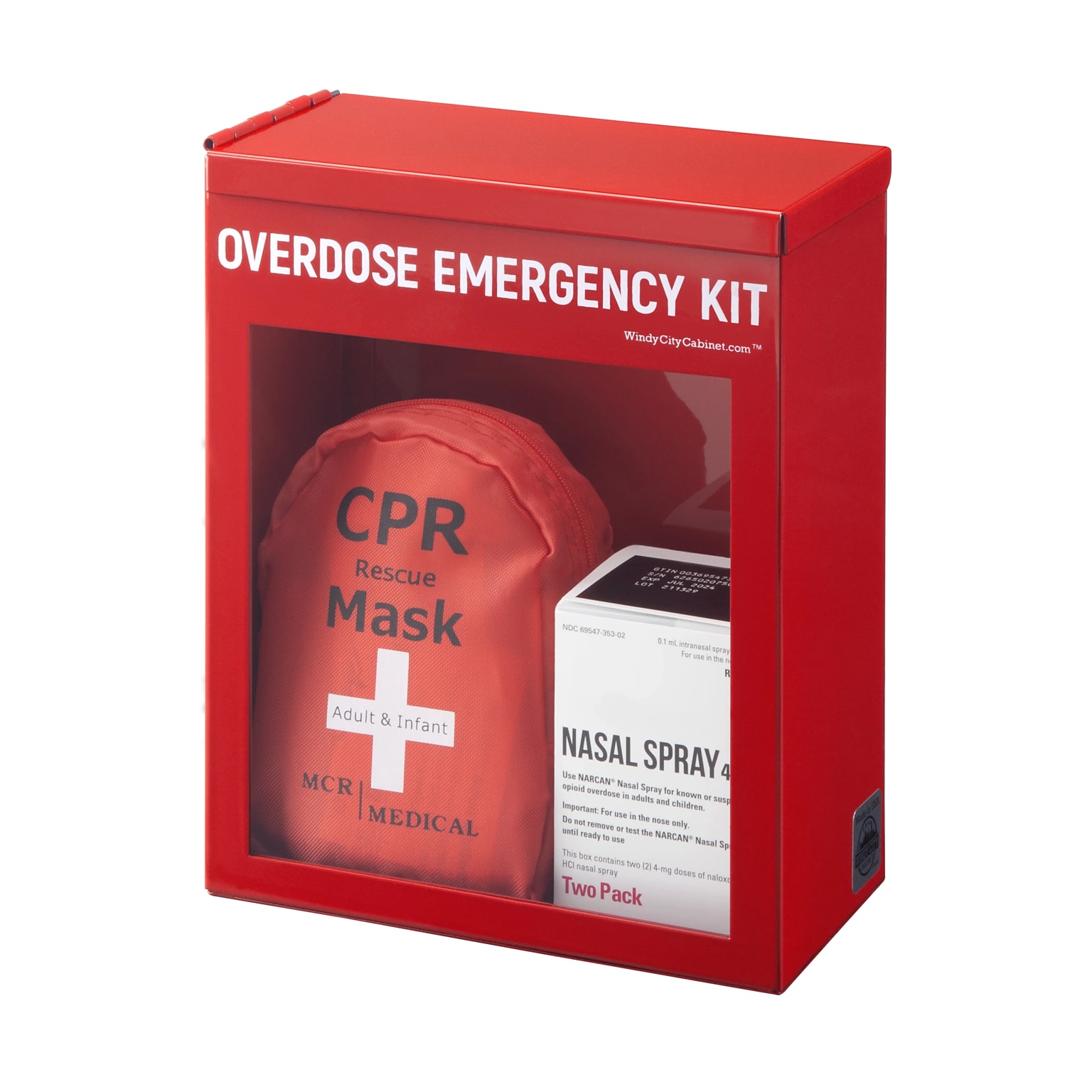 Victor Non-Locking Overdose Cabinet, Red (PB2959)