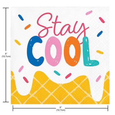 Say Hooray! Tasty Treats Summer Disposable Party Tableware Set, 49/Pack (DTC9634E2A)