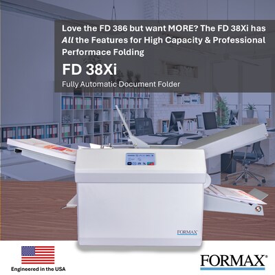 Formax FD 38Xi Automatic Paper Folder, 500 Sheets (FD38XI)