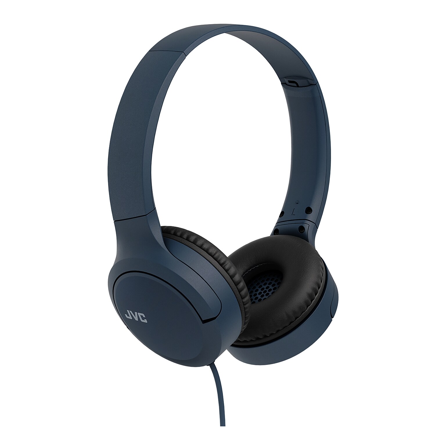 JVC Foldable On-Ear Headphones with Microphone, Blue (HA-S33UC)