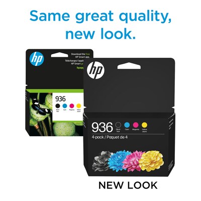 HP 936 Black/Cyan/Magenta/Yellow Standard Yield Ink Cartridges, 4/Pack (6C3Z5LN)