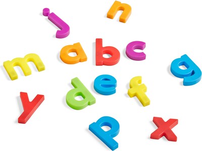 hand2mind Rainbow Lowercase Magnetic Letters, 42/Set, 6 Sets/Pack (96160)