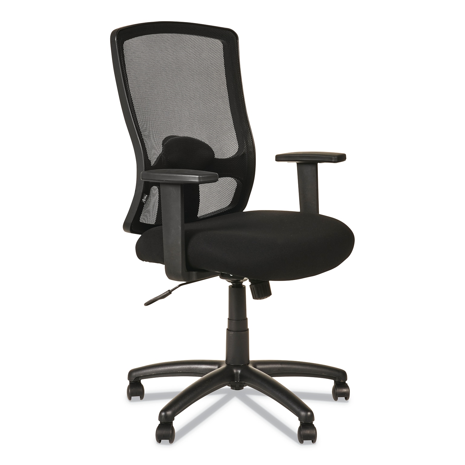 Alera® Etros Series Fixed Arm Fabric Swivel Computer and Desk Chair, Black (ALEET4117B)