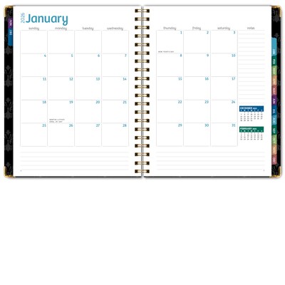 2026 Global Printed Products 8.5" x 11" Weekly & Monthly Planner, Paperboard Cover, Sugar Skull (FSHN-CY26-8511-48)