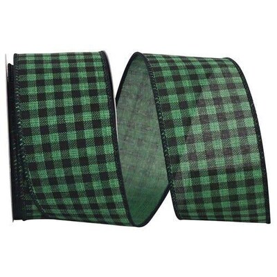 JAM Paper Ribbon, Forest Green/Black Buffalo (52640348888)